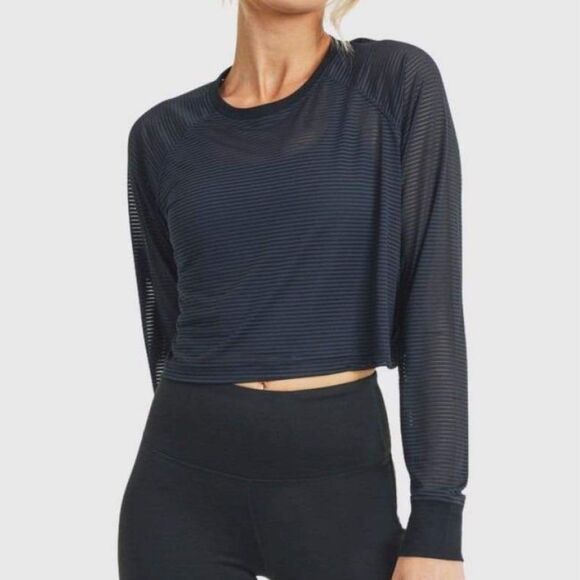 Mono B Mesh Crop Top - Picture 2 of 4